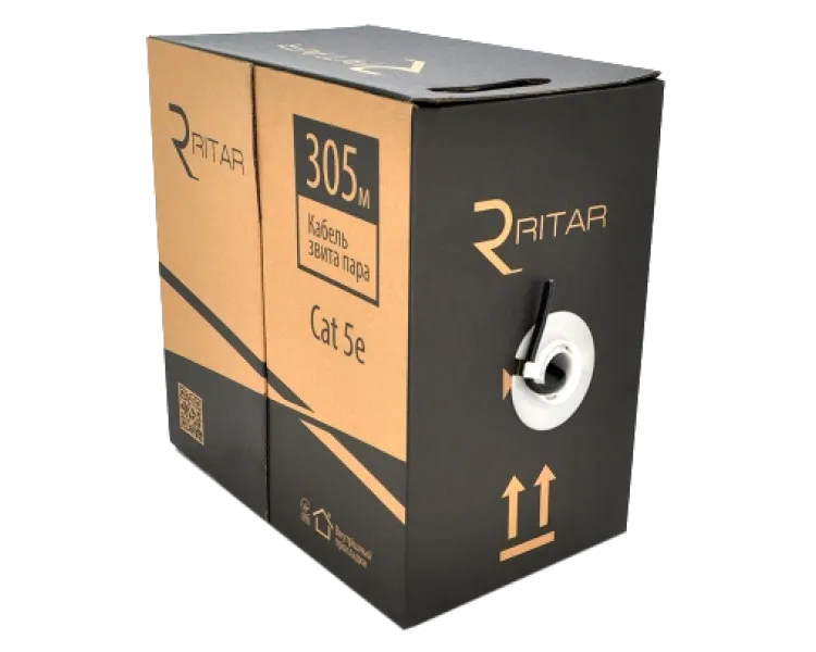 Ritar зовнішній КНП UTP (4*2*0.51) 4p 24 AWG (305м) ПВХ + ПЕ Кабель