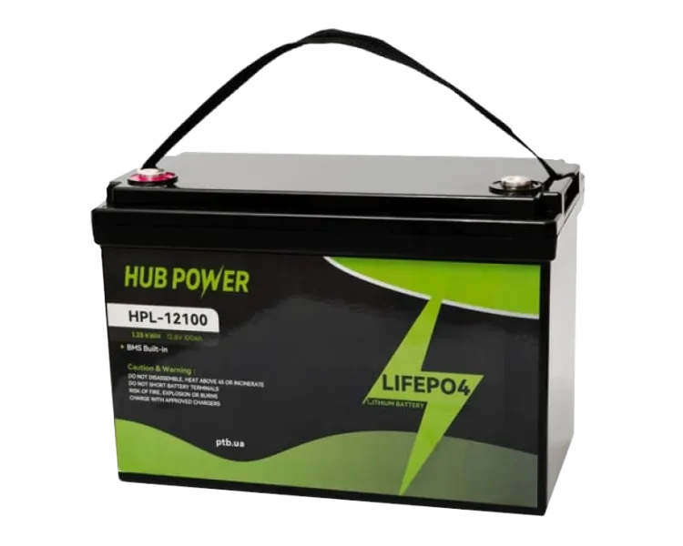 Hub Power HPL-12100 LiFePO4 12В/100А•г Акумуляторна батарея