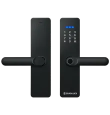 SEVEN LOCK SL-7740BF black (врізна частина 5050) Розумний дверний біометричний замок