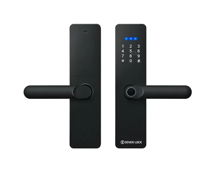 SEVEN LOCK SL-7740BF black (врізна частина 5050) Розумний дверний біометричний замок