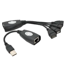 RJ-45 to AM + RJ-45 to 4xAF 50 м Подовжувач USB 2.0 сигналу F/UTP