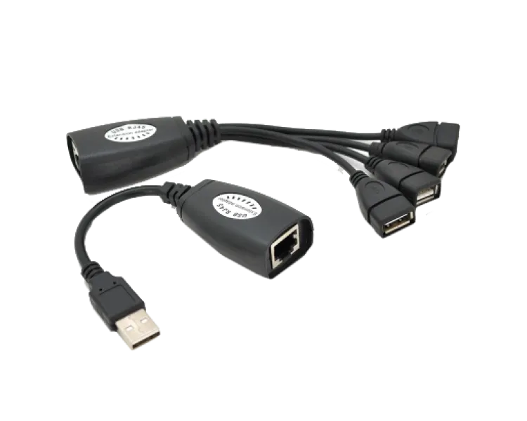 RJ-45 to AM + RJ-45 to 4xAF 50 м Подовжувач USB 2.0 сигналу F/UTP