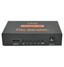 1=>4 порта 4K, 2K DC5V/2A Активний HDMI сплітер