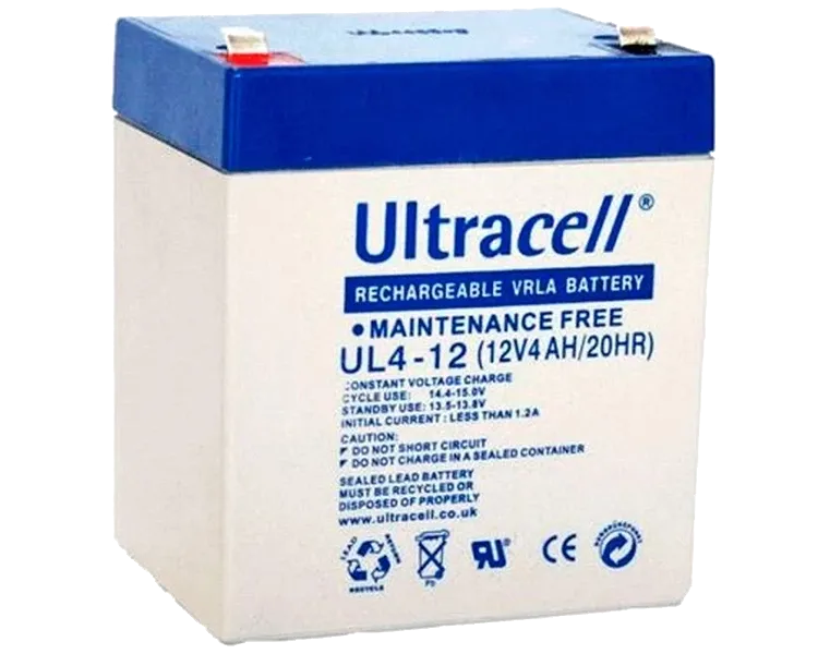 Ultracell UL4-12 AGM 12В 4 А•г Акумуляторна батарея