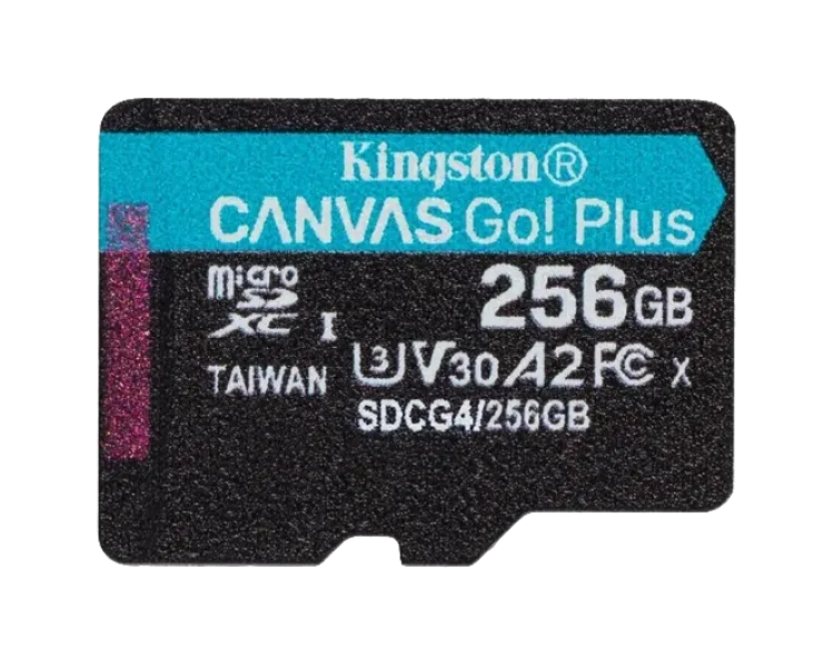 KINGSTON 256GB microSDXC Canvas Go Plus Gen4 200R Модуль флэш-памяти