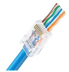 зі наскрізними отворами 100 шт Конектор UTP RJ45 кат. 5e