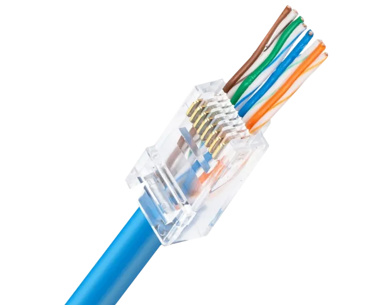 зі наскрізними отворами 100 шт Конектор UTP RJ45 кат. 5e