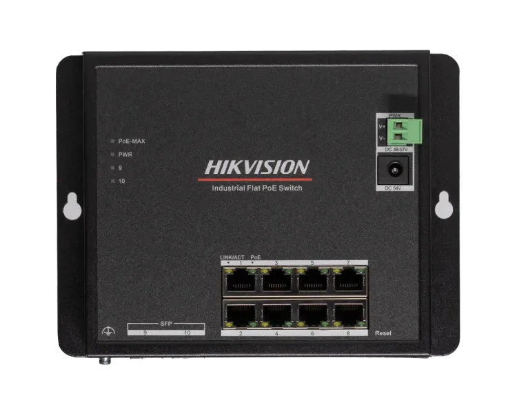 Hikvision DS-3T1510P-SI-FLT/No Power unit (без блока живлення) Комутатор 8 портів керований