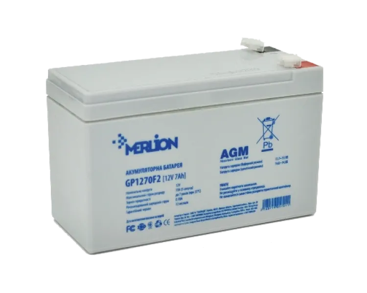 MERLION AGM GP1270F2 12В 7А•г Акумуляторна батарея