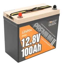 Power Queen LiFePO4 12.8В 100А•г Mini 1280Вт•г Аккумуляторна батарея