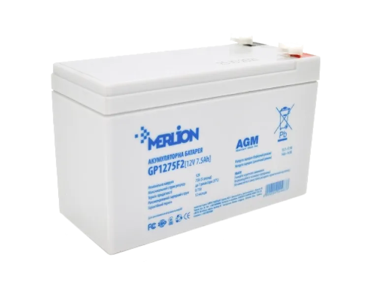 MERLION AGM GP1275F2 12В 7,5А•г Акумуляторна батарея