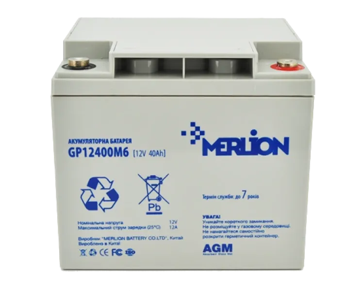 MERLION AGM GP12400M6 12В 40 А•г Акумуляторна батарея