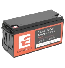 LITHTECH TE24100B 25.6В 100А•г Bluetooth Літієва акумуляторна батарея
