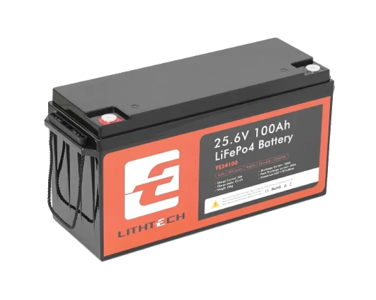LITHTECH TE24100B 25.6В 100А•г Bluetooth Літієва акумуляторна батарея