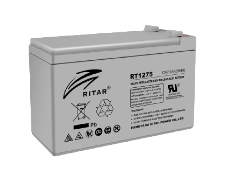 RITAR RT1275 7.5А•г 12В Свинцево-кислотна акумуляторна батарея