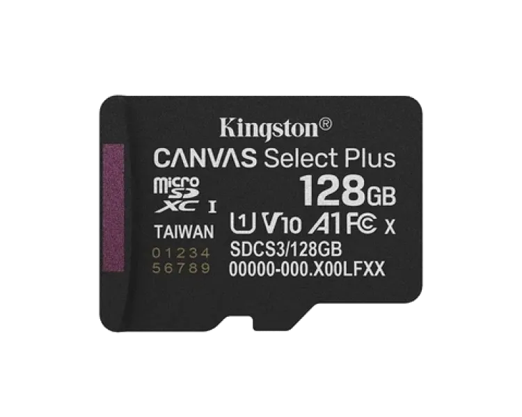 Kingston microSD128GB C10 UHS-I A1 V10 R150MB/s Карта пам'яті