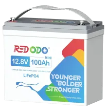 Redodo 12.8V 100Ah Mini 1280Вт•г LiFePO4 Літієва акумуляторна батарея