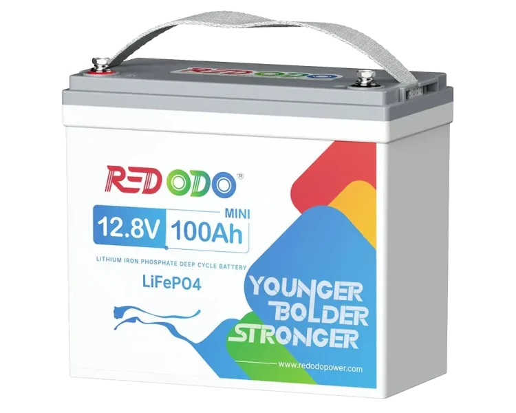 Redodo 12.8V 100Ah Mini 1280Вт•г LiFePO4 Літієва акумуляторна батарея