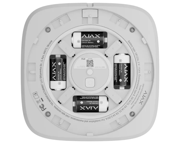 Ajax EN54 FireProtect (Sounder/VAD) black пожежний світлозвуковий "ВИХІД" Cповіщувач