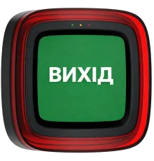 Ajax EN54 FireProtect (Sounder/VAD) black пожежний світлозвуковий "ВИХІД" Cповіщувач