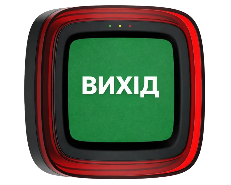 Ajax EN54 FireProtect (Sounder/VAD) black пожежний світлозвуковий "ВИХІД" Cповіщувач