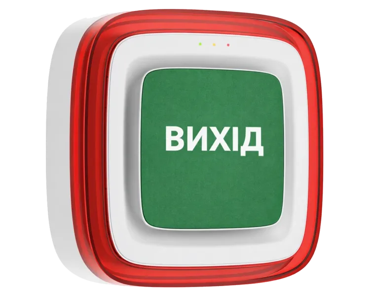 Ajax EN54 FireProtect (Sounder/VAD) white пожежний світлозвуковий "ВИХІД" Cповіщувач
