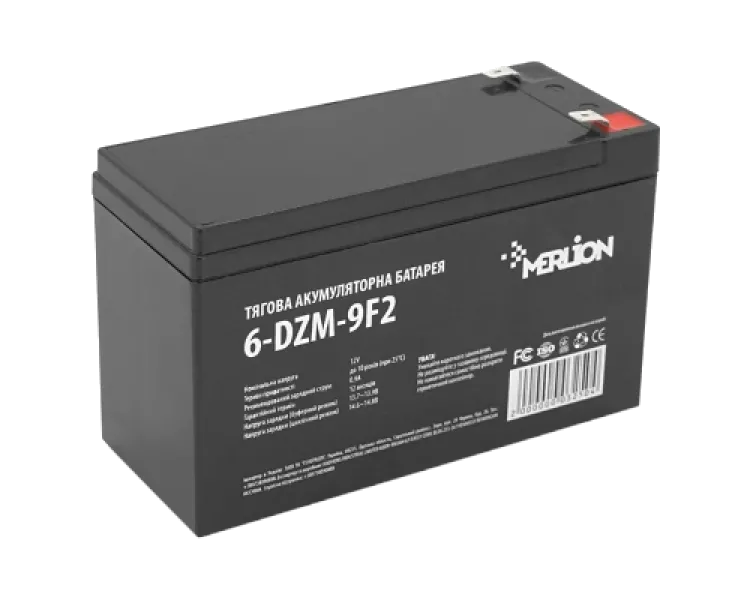 AGM MERLION 6-DZM-9 12V 9Ah F2 Акумуляторна батарея тягова