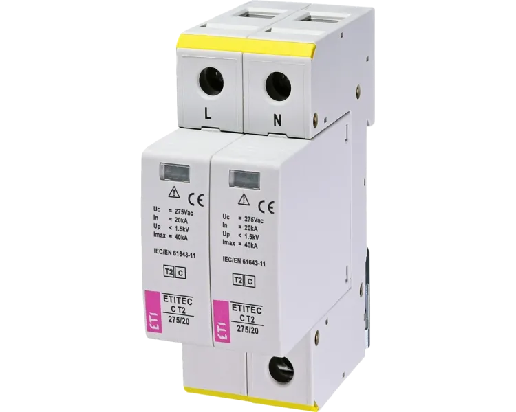 ETI TEC C T2 275/20 (2+0) 2p Обмежувач перенапруги