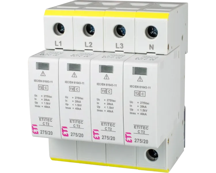 ETI TEC C T2 275/20 (4+0) 4p Обмежувач перенапруги