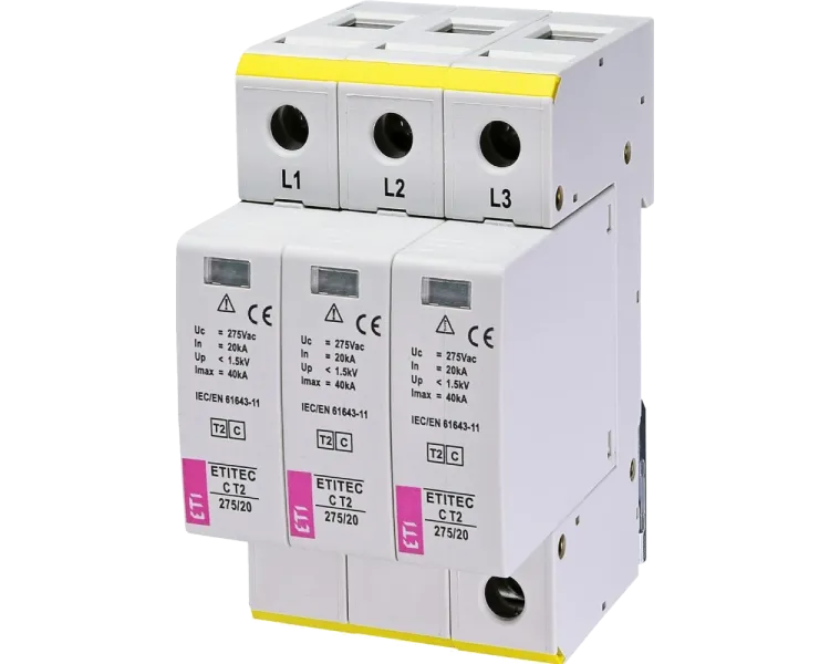ETI TEC C T2 275/20 (3+0) 3p Обмежувач перенапруги