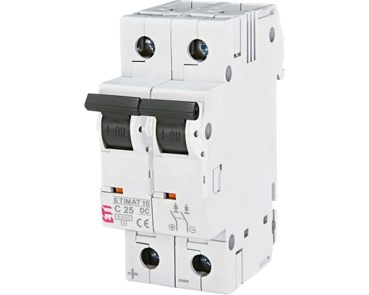 ЕТІ ETIMAT 10 DC 2p C 25A (6 kA) Автоматичний вимикач
