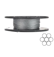 APRO 1мм DIN 3052 (1x7) бухта 200м Трос оцинкований