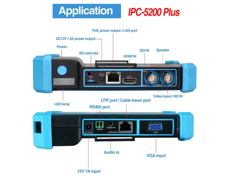 NOYAFA NF-IPC715 IP, аналог, HD-Coax, HDMI, VGA Тестер камер відеоспостереження