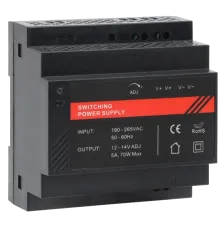 DR12060-02 12V/5A Блок живлення на DIN рейку