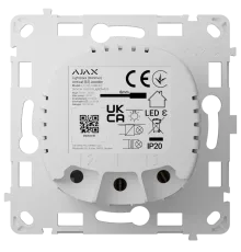 Ajax LightCore (Dimmer) vertical [55] (8EU) ASP white Бездротовий розумний сенсорний димерний вимикач світла