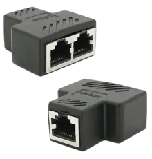 RJ45 8P8C мама / 2x мама Q100 З'єднувач екранований