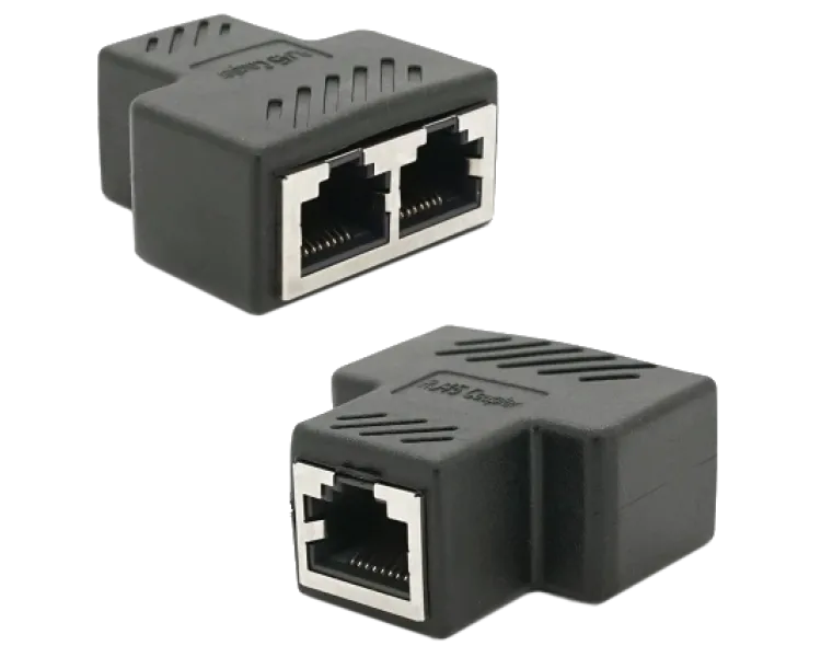 RJ45 8P8C мама / 2x мама Q100 З'єднувач екранований
