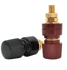 8mm чорна+червона Залізна гвинтова клема