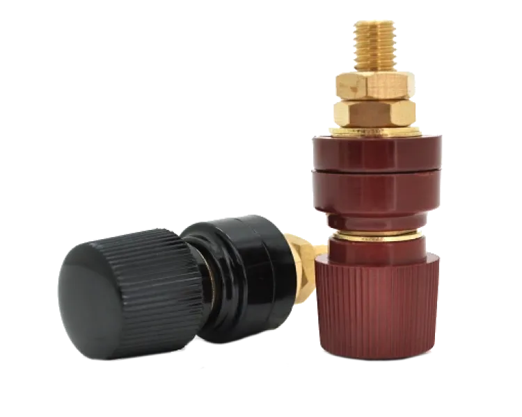 8mm чорна+червона Залізна гвинтова клема