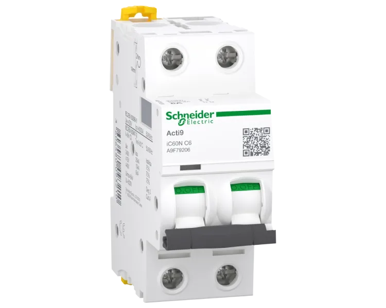 Schneider Electric A9F79206 Acti9 iC60 2P 6A C Автоматичний вимикач