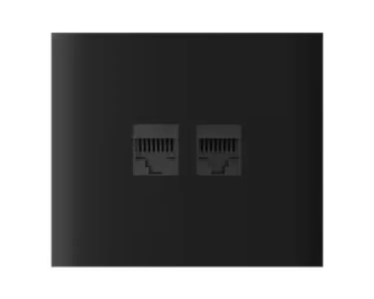 Ajax CenterCover (LAN) vertical Black Фронтальна панель