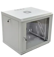 19" 9U 600x600x507мм акрилове скло сіра Шафа