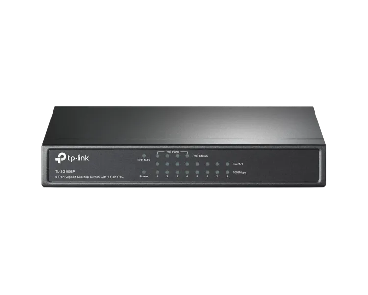TP-LINK TL-SG1008P 8xGE (4xPoE) 65.2Вт Комутатор 8 портів некерований