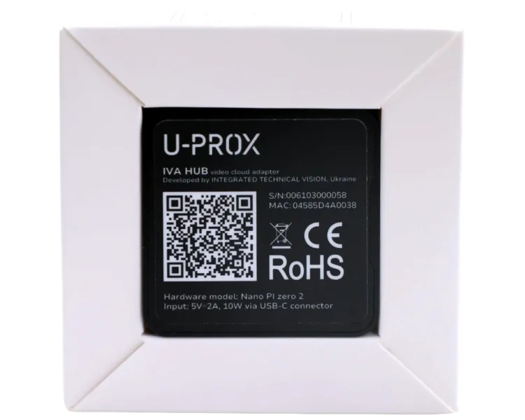 U-Prox IVA HUB cloud adapter Адаптер хмарного відеоспостереження