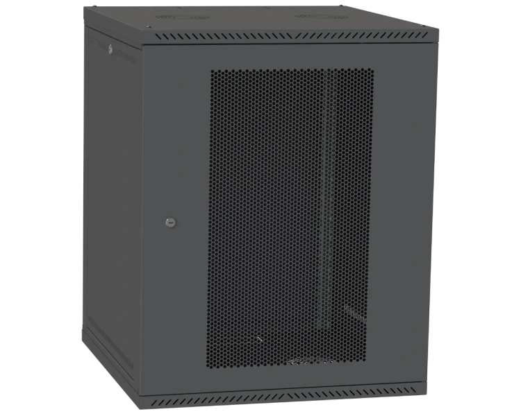 IPCOM СН-18U 600х600 перфорація RAL9005 Шафа серверна підлоговий