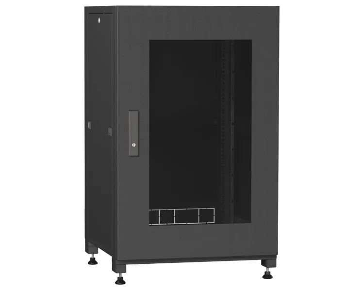 IPCOM С-18U-06х06-ДC-ПГ-9005 Шафа телекомунікаційна підлогова