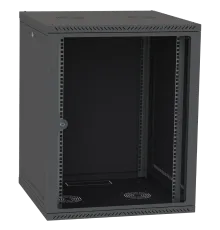 IPCOM СН-18U 600х450 скло RAL9005 Шафа серверна