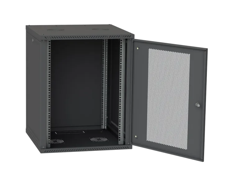 IPCOM СН-18U 600х600 перфорація RAL9005 Шафа серверна