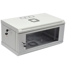 19" 4U 600x400x284мм акрилове скло, сірий Шафа
