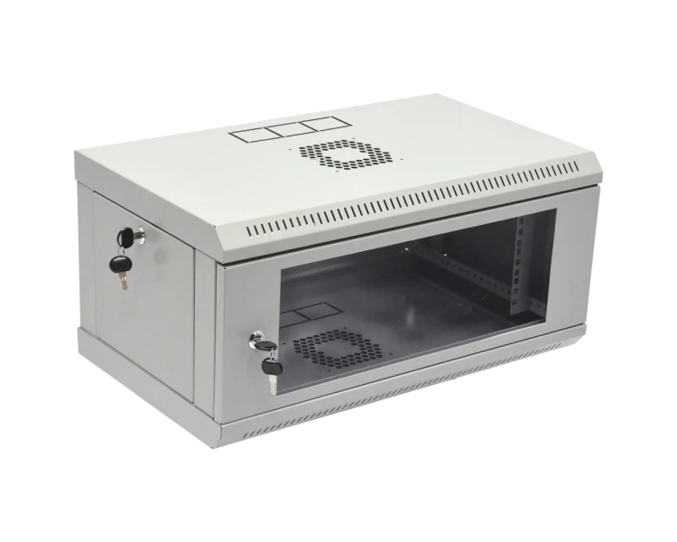 19" 4U 600x400x284мм акрилове скло, сірий Шафа